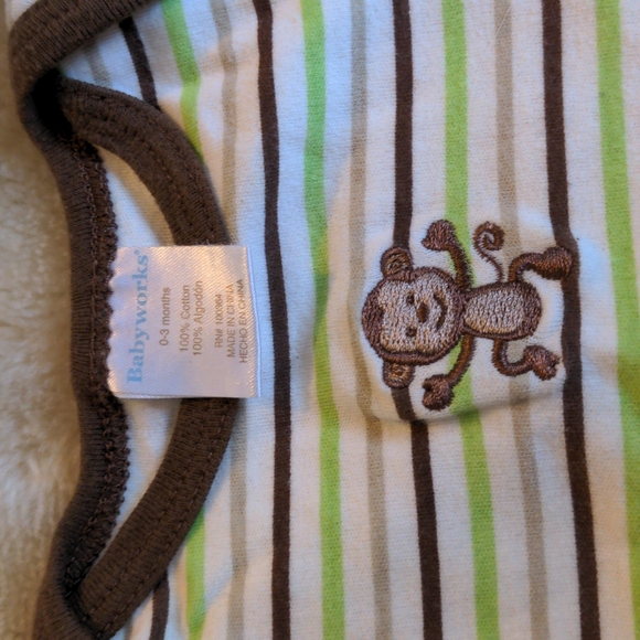 0-3 month Jungle Animal Onsies Set - Picture 2 of 5